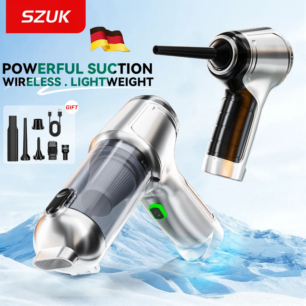 SZUK 638000Pa New Powerful Mini Vacuum Cleaner Handheld Wireless Car Vacuum Cleaner Home Appliance Portable Car Vacuum Cleaner
