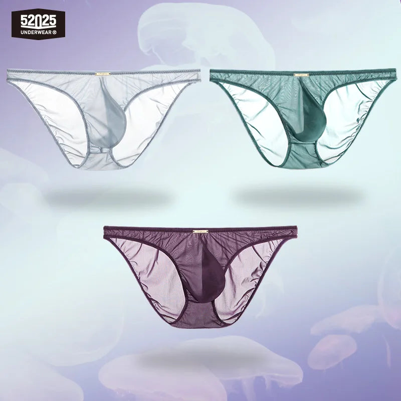 52025 Men's Ultra-Thin Transparent Briefs – Barely-There Feel, 3D Contoured Pouch and Weightless Comfort with Second-Skin Fit