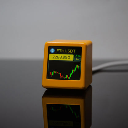 GeekMagic PRO BitCoin Cryptocurrency,Stocks,Futures,Currency Exchange Rate,Price Tracker Ticker,Time Clock Weather Display