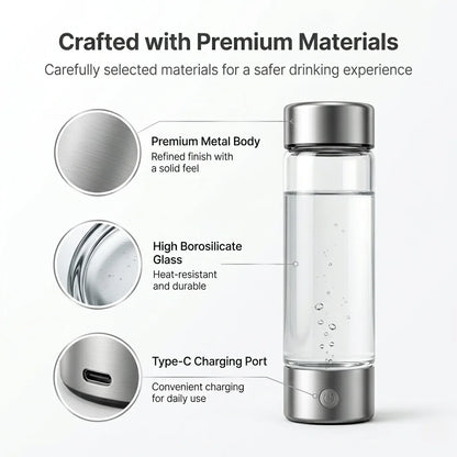 Portable Hydrogen Water Generator Bottle Rechargeable Electric Alkaline Ionizer Cup Hydrogen-Rich Water Health Care