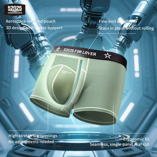 52025 Men's Viscose Boxers – 3D Capsule Support Pouch with Breathable Comfort, Adaptive Fit, Sculpted Lift and All-Day Comfort