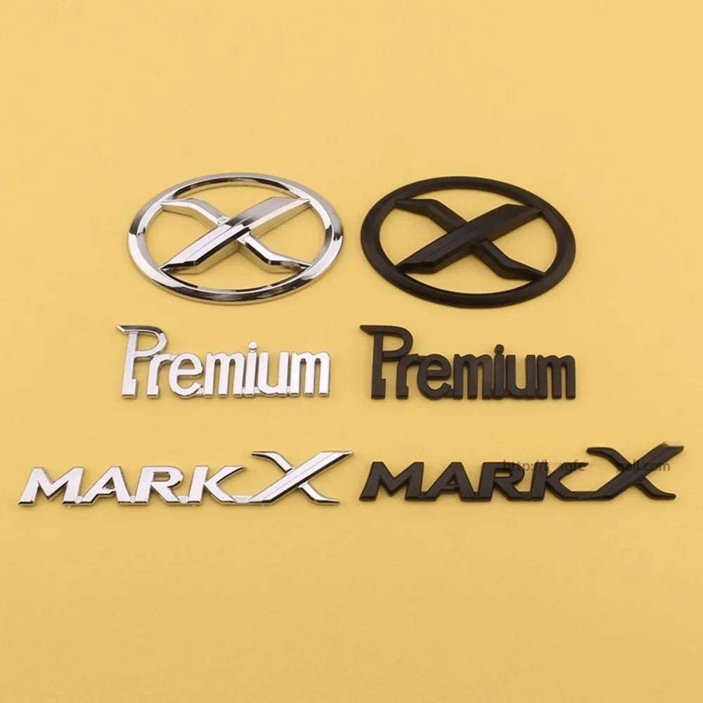 3D ABS MARK X Emblem Premium Car Badge X Rear Truck Car Stickers Car Decor For Toyota MARKX MARK-X Car Accessories