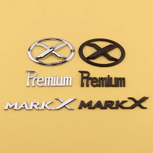3D ABS MARK X Emblem Premium Car Badge X Rear Truck Car Stickers Car Decor For Toyota MARKX MARK-X Car Accessories