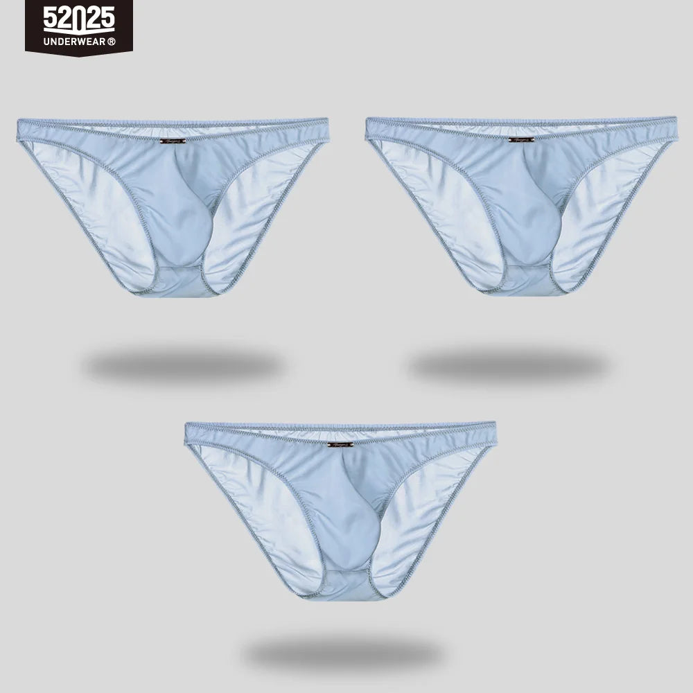 52025 Men's Ultra-Light Mini Briefs – Semi-Transparent, Silky-Soft Nylon, 3D Anatomical Pouch and Barely-There Comfort