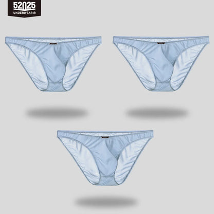 52025 Men's Ultra-Light Mini Briefs – Semi-Transparent, Silky-Soft Nylon, 3D Anatomical Pouch and Barely-There Comfort