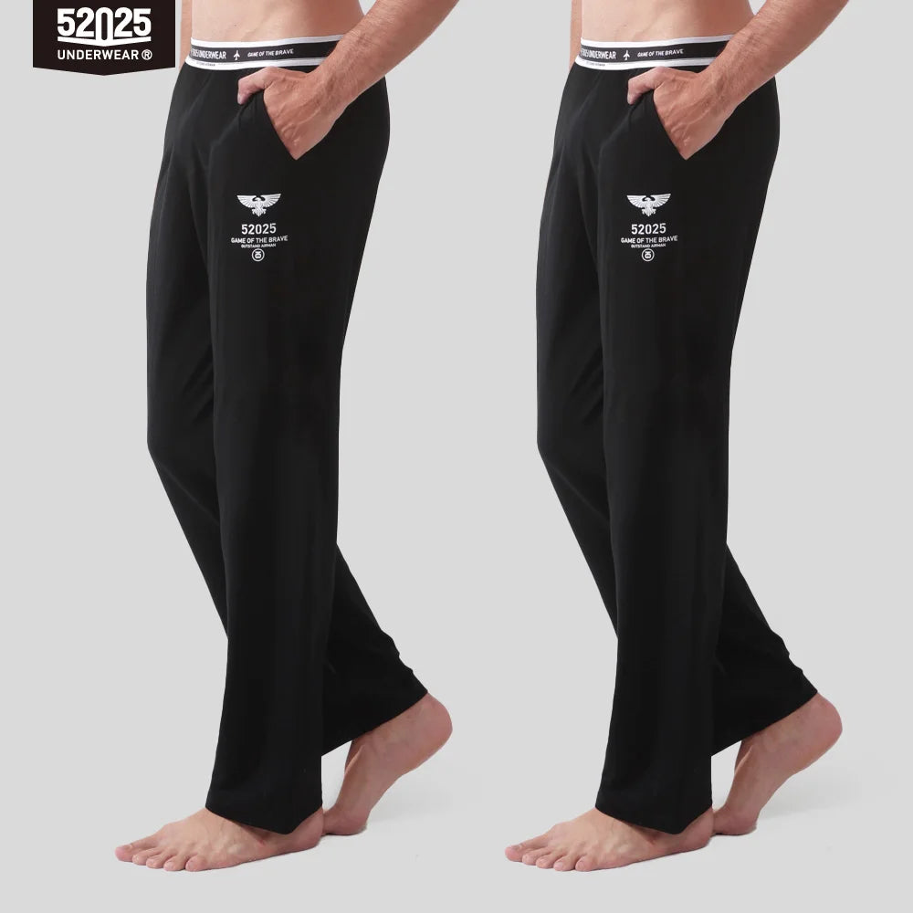 52025 Men's Cotton Modal Pajama Pants (2-Pack) – Silky-Soft Lounge Pants with Relaxed Fit, Side Pockets & Lightweight Comfort