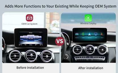 Wireless Carplay/Android Auto 12.3'' Touch screen Multimedia for Mercedes Benz NTG5.0  A B E C GLE W167 W212 W246 W205 W176 C117