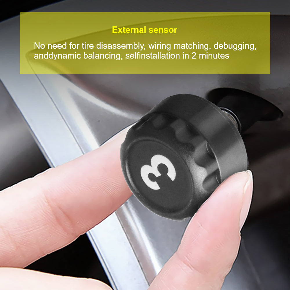 4/6 TPMS Sensors AutoTruck TPMS Digital Display Automobile Truck Tire Pressure Alarm Solar TPMS Tire Pressure Monitoring System