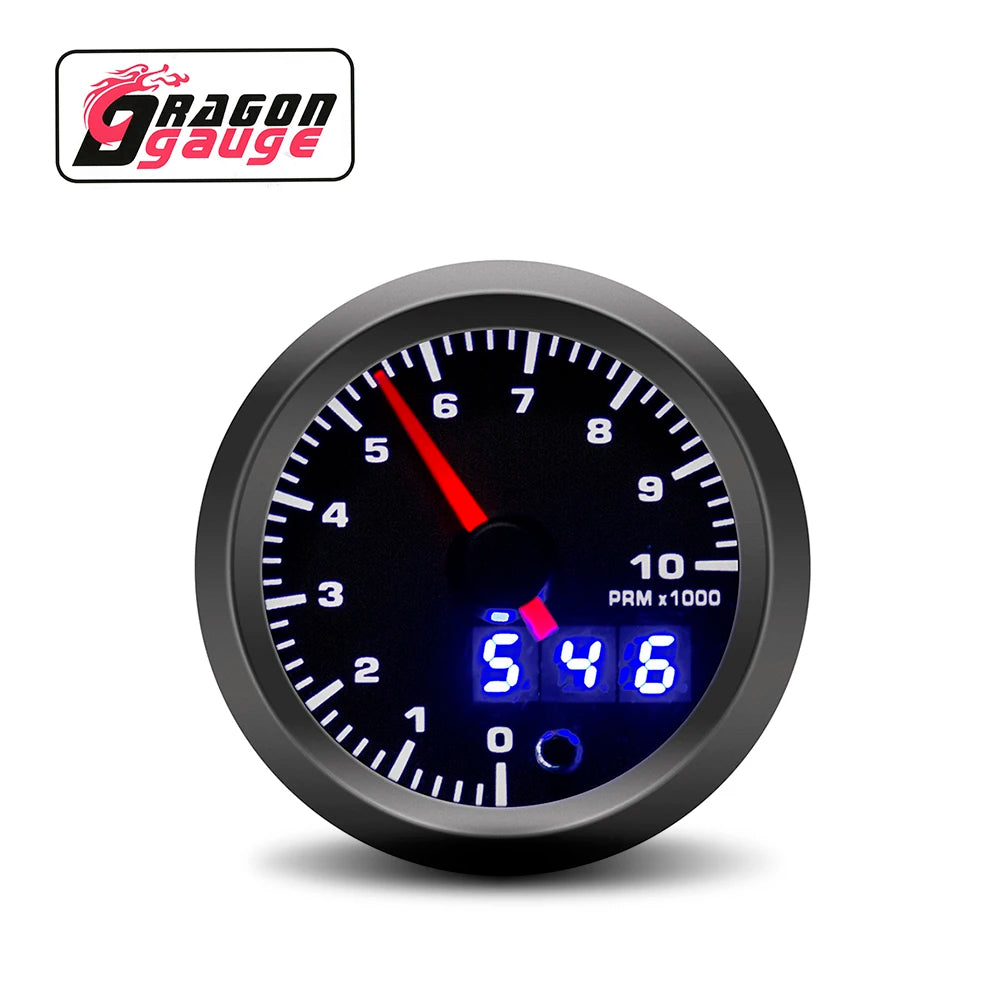「DRAGON」 52mm Tachometer PRM Boost Gauge Voltage EGT Gauge Water Temperature Oil Temp Oil Pressure Car Gauge Fit for 12V Car