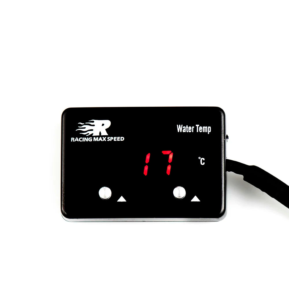 12v Dc Auto digital water temp Meter red display Square water temperature gauge Skyline WRX Evo MPS with 1/8 npt sensor