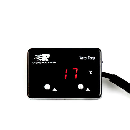 12v Dc Auto digital water temp Meter red display Square water temperature gauge Skyline WRX Evo MPS with 1/8 npt sensor