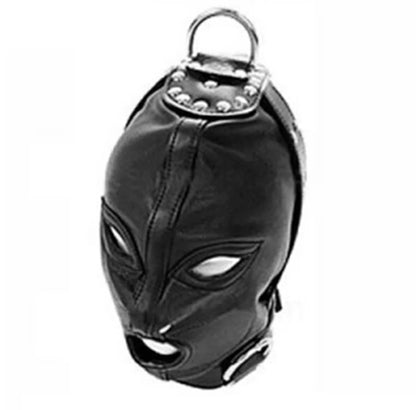 Leather Padded Hood Mask Blindfold Head Restraint Harness Mask, BDSM Bondage Gimp,Sexy Costume