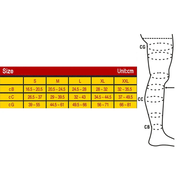 S-XXL Compression Socks Compression Socks for Varicose Vein Calf Riding Socks Stretch Open Toe Knee Socks