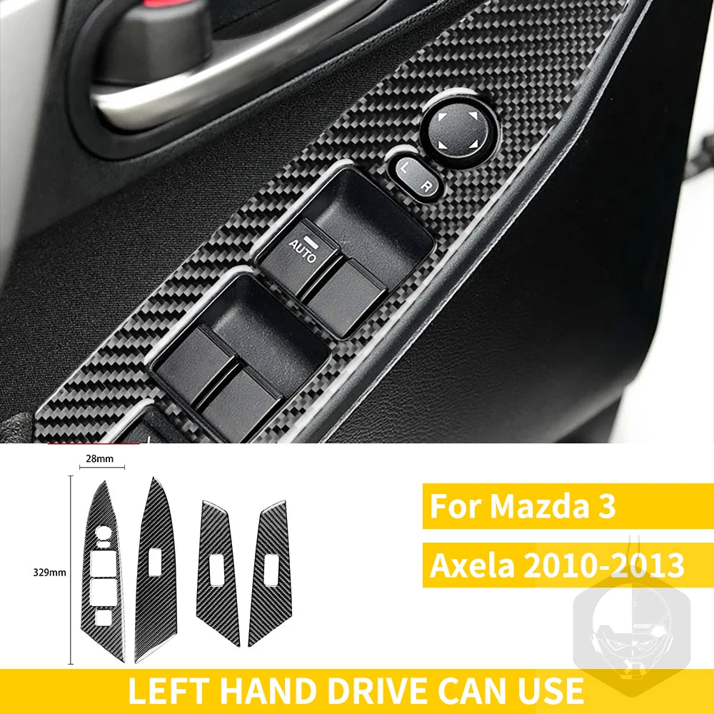 Whole Interior Stickers For Mazda 3 Axela 2010-2013 Carbon Fiber Car Accessories Dash Trim Gear Shift Console Cover Molding