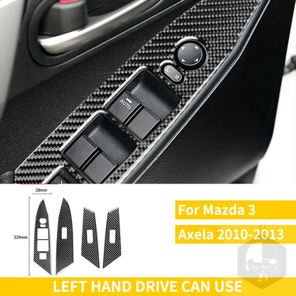 Whole Interior Stickers For Mazda 3 Axela 2010-2013 Carbon Fiber Car Accessories Dash Trim Gear Shift Console Cover Molding