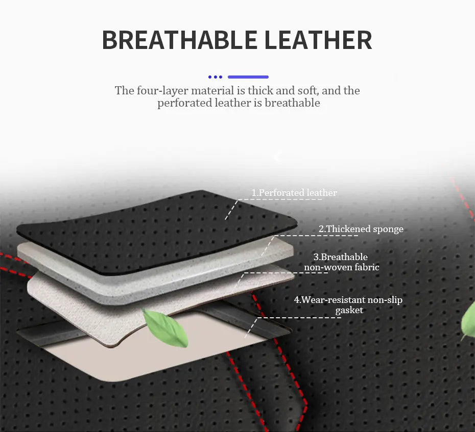 SEAMETAL Pu Leather Car Seat Cover Interior 5 Seater Cushion Protector Universal Four Seasons Automobile Seat Covers Accessories