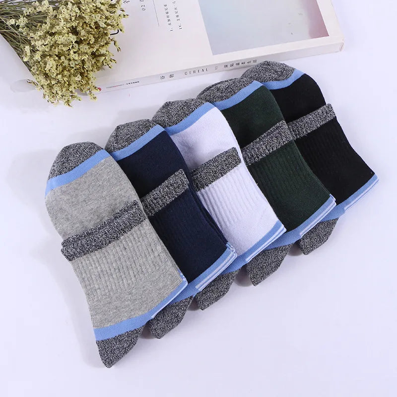 10Pairs/lot Brand Men's Sports Socks Cotton Breathable Running Basketball Socks Male Long Socks High Quality Comfortable New