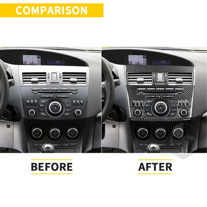 Whole Interior Stickers For Mazda 3 Axela 2010-2013 Carbon Fiber Car Accessories Dash Trim Gear Shift Console Cover Molding
