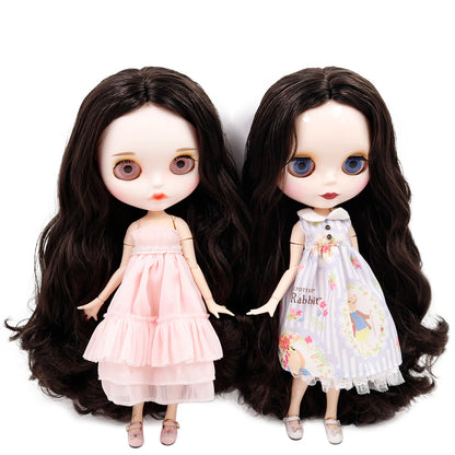 ICY DBS Blyth doll No.950 Black hair JOINT body White skin 1/6 BJD customized face with eyebrow ob24 anime girl