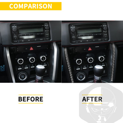 For Subaru BRZ Toyota 86 GT86 2017 2018 2019 Carbon Fiber Car Accessories Gear Shift Cup Holder Air Conditioning Trim Sticker