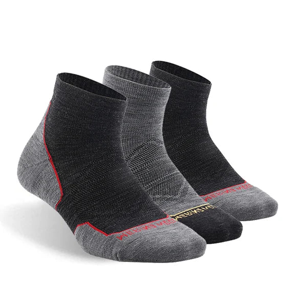 ZEALWOOD Marathon Running Socks, Men's Women's Outdoor Merino Wool Sports Compression Socks Breathable Cushion Cycling 1/3 Pairs