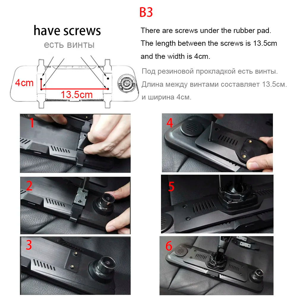 HGDO B30 Back Plate for Rear View Mirror Recorder Mounting Bracket for Car DVR Dash Cam Universal Mounts Holders Video for Cars
