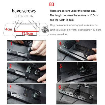 HGDO B30 Back Plate for Rear View Mirror Recorder Mounting Bracket for Car DVR Dash Cam Universal Mounts Holders Video for Cars