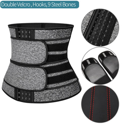 Men Waist Trainer Fitness Slimming Belt Sauna Body Shaper Corset for Abdomen Weight Loss Trimmer Belt Sweat Workout Fat Burner