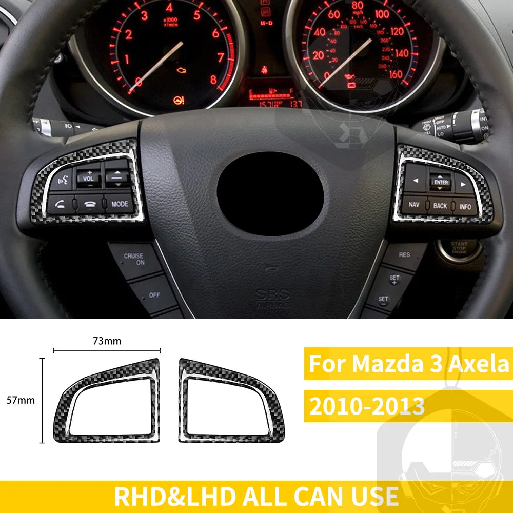 Whole Interior Stickers For Mazda 3 Axela 2010-2013 Carbon Fiber Car Accessories Dash Trim Gear Shift Console Cover Molding