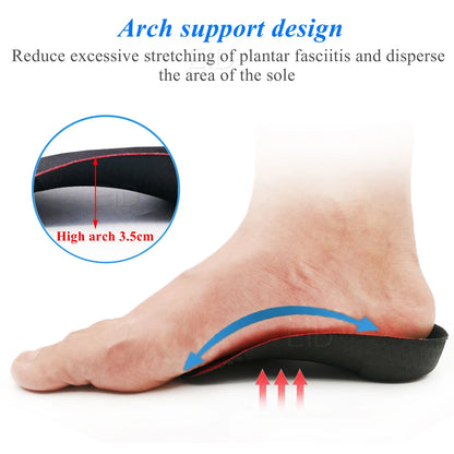 EiD 3/4 Severe Flat feet insoles Orthotic Arch Support Inserts Orthopedic Shoes soles Heel Pain Plantar Fasciitis Men Woman
