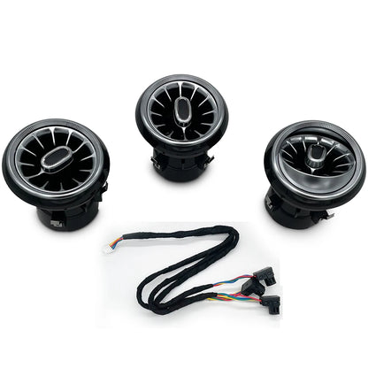 12/64 Colors LED Car A/C Nozzle Vents For Kia Stinger Ambient light Turbine Shape Air Outlet of Automobile Air Conditioner Refit