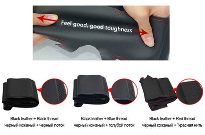 Black Suede Braid Car Steering Wheel Cover For Audi A3 8P Sportback A4 B8 Avant A5 8T A6 C6 A8 D3 Q5 8R Q7 4L S3 S4 S5 Seat Exeo