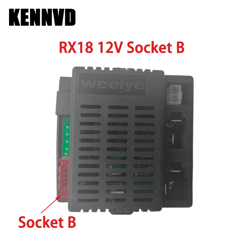 12V RX18 Weelye Children's Electric Car Remote Control Transmitter, RX23 Replacement Control Board Modules For Kids Ride-on Toys