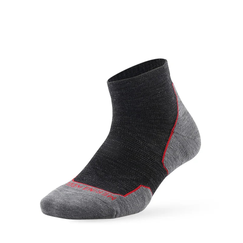 ZEALWOOD Marathon Running Socks, Men's Women's Outdoor Merino Wool Sports Compression Socks Breathable Cushion Cycling 1/3 Pairs