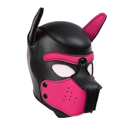 20 Styles Neoprene Puppy Play Dog Hood Mask,Bdsm Bondage Slave Pet Roleplay Party Pup Mask,Removable Muzzle,Couple Flirt Sex Toy