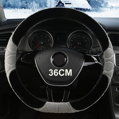 D/O Shape 36cm Plush Car Steering Wheel Cover for Honda Civic Ciimo Jade SUZUKI Alto LINGYANG NISSAN Juke Toyota Aqua Prius