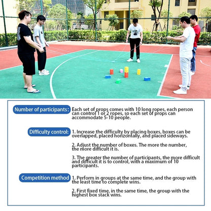 Child Outdoor Teamwork Game Props Toy Children Cooperate To Build Tower  Kindergarten Sensory Equipment Kids Sports Toys