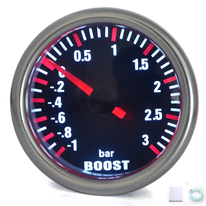 3.0 BAR 2"52MM Mechanical Turbo Boost Car Gauge Meter Auto White LED Universal