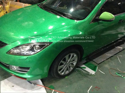 12/30/50/58X100CM/LOT FOR CHOICE Premium Blue High glossy diamond vinyl wrap film with air free bubble