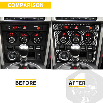For Subaru BRZ Toyota 86 GT86 2017 2018 2019 Carbon Fiber Car Accessories Gear Shift Cup Holder Air Conditioning Trim Sticker