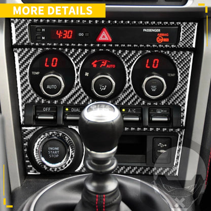 For Subaru BRZ Toyota 86 GT86 2017 2018 2019 Carbon Fiber Car Accessories Gear Shift Cup Holder Air Conditioning Trim Sticker