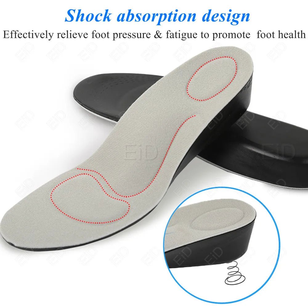 EiD Height increase insoles for growth arch support orthopedic Shoe Heel inserts Cushion Height Lift Taller Foot care Pad Unisex