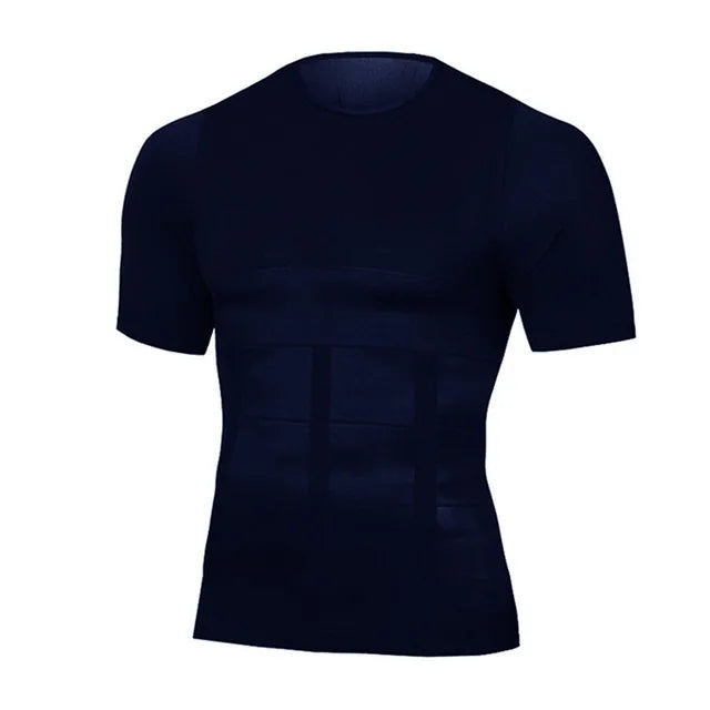 Classix Men Body Toning T-Shirt Body Shaper Corrective Posture Shirt Slimming Belt Belly Abdomen Fat Burning Compression Corset