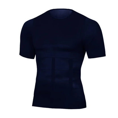 Classix Men Body Toning T-Shirt Body Shaper Corrective Posture Shirt Slimming Belt Belly Abdomen Fat Burning Compression Corset