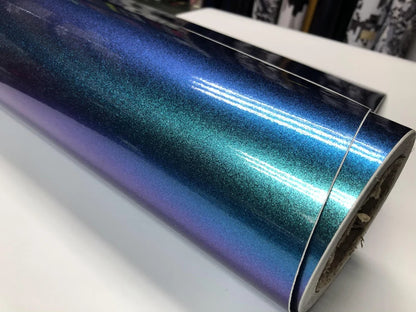 Premium Gloss Chameleon Pearl Glitter Metallic Green purple Vinyl Car Wrap Foil With Air Release Diamond Car Sticker Decal