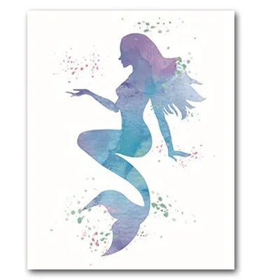 Nodic Modern Canvas Painting Mermaid Wall Art Posters And Prints Design For Baby Girls Room Bedroom Home Decor No Frame