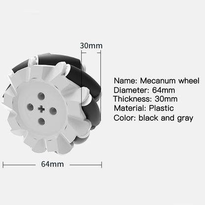 4pcs/set Mecanum Wheel Universal Omnidirectional Wheel for Legos TT N20 Motor Smart Car Robot Parts DIY Building Block Tire Toy