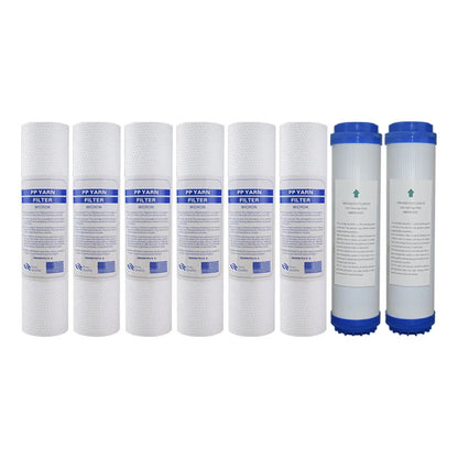 1 Set CTO,PP,UDF,T33,Water Filter Cartridge,10Inch Reverse Osmosis Filter System Replacement Water Filter