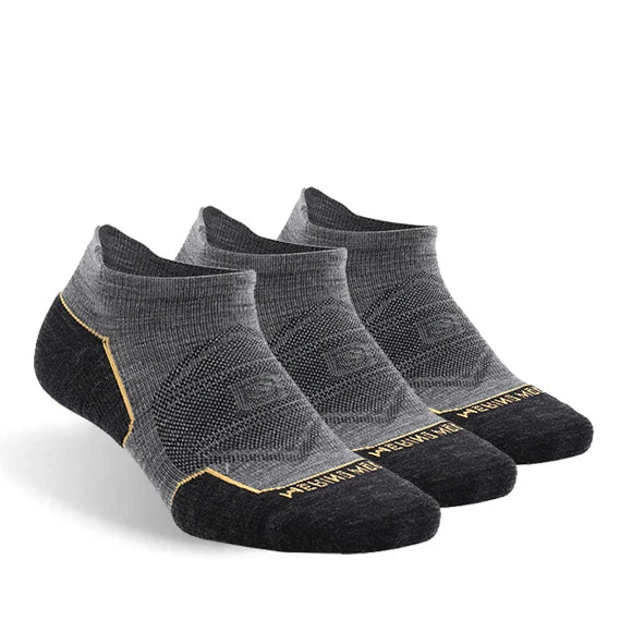 ZEALWOOD Marathon Running Socks, Men's Women's Outdoor Merino Wool Sports Compression Socks Breathable Cushion Cycling 1/3 Pairs