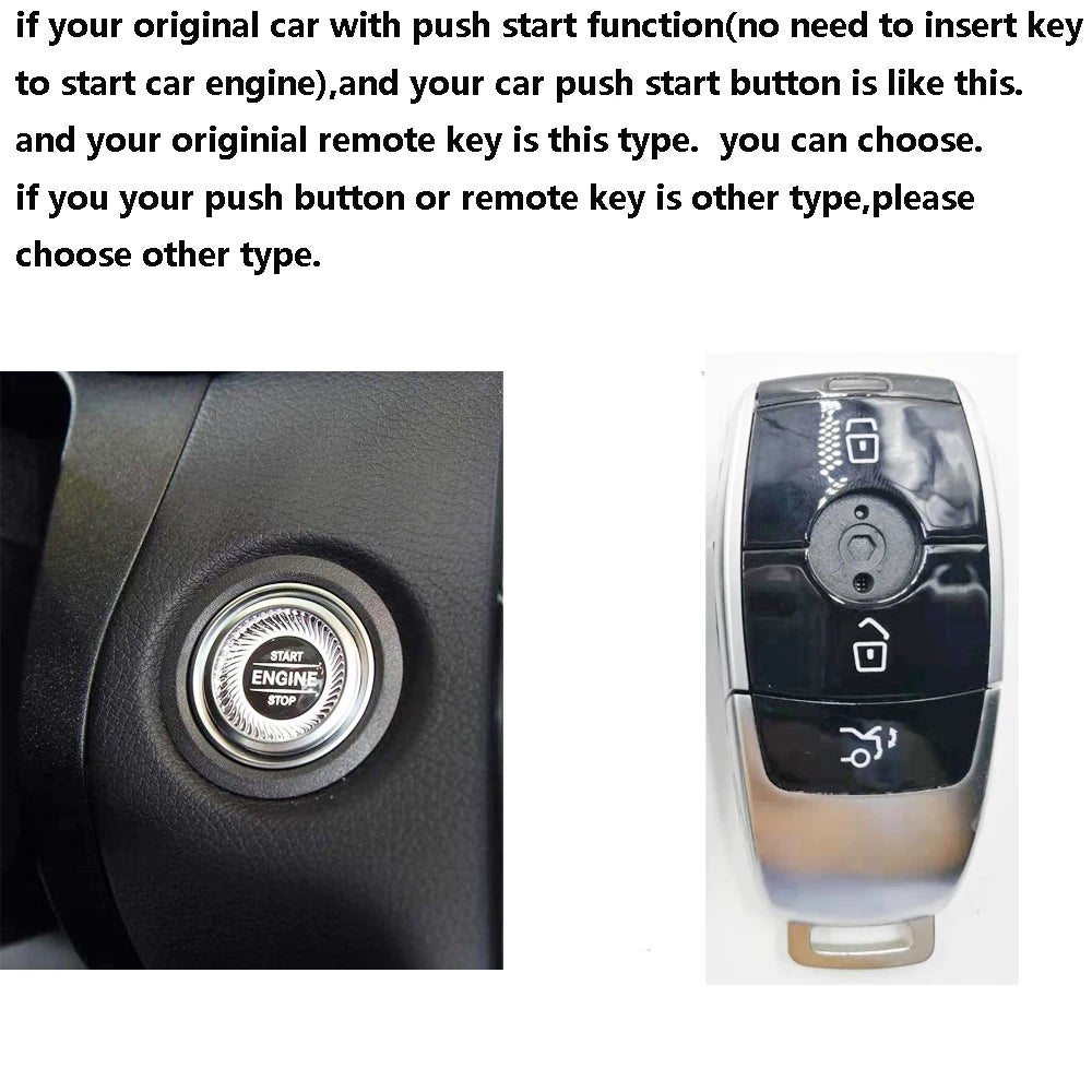 For Mercede s Ben z GLC Year 2020-2022 Upgrade Engine Remote Starter Keyless Entry System New Smart Key Car Accessories